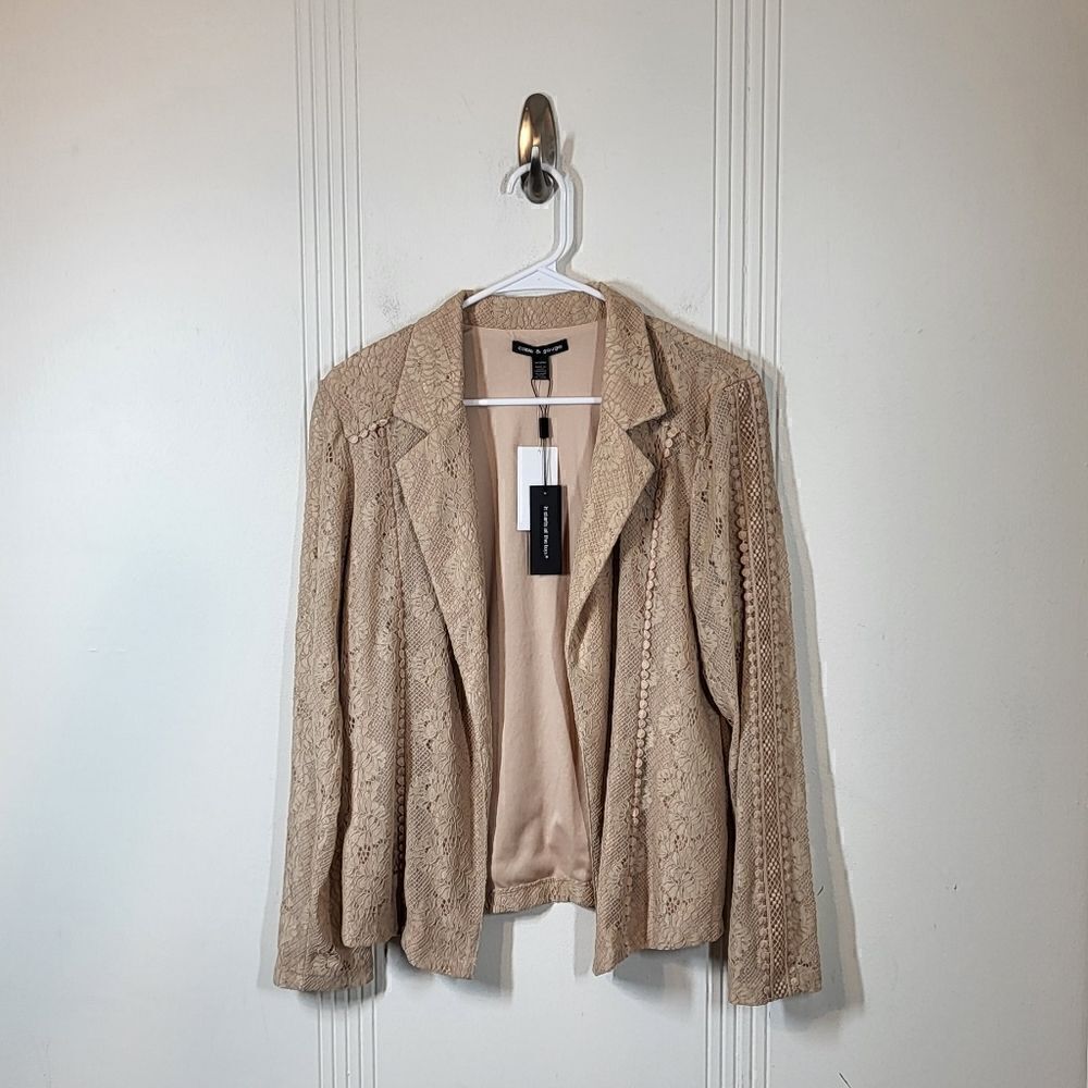 Cable & Gauge Tan Lace Jacket